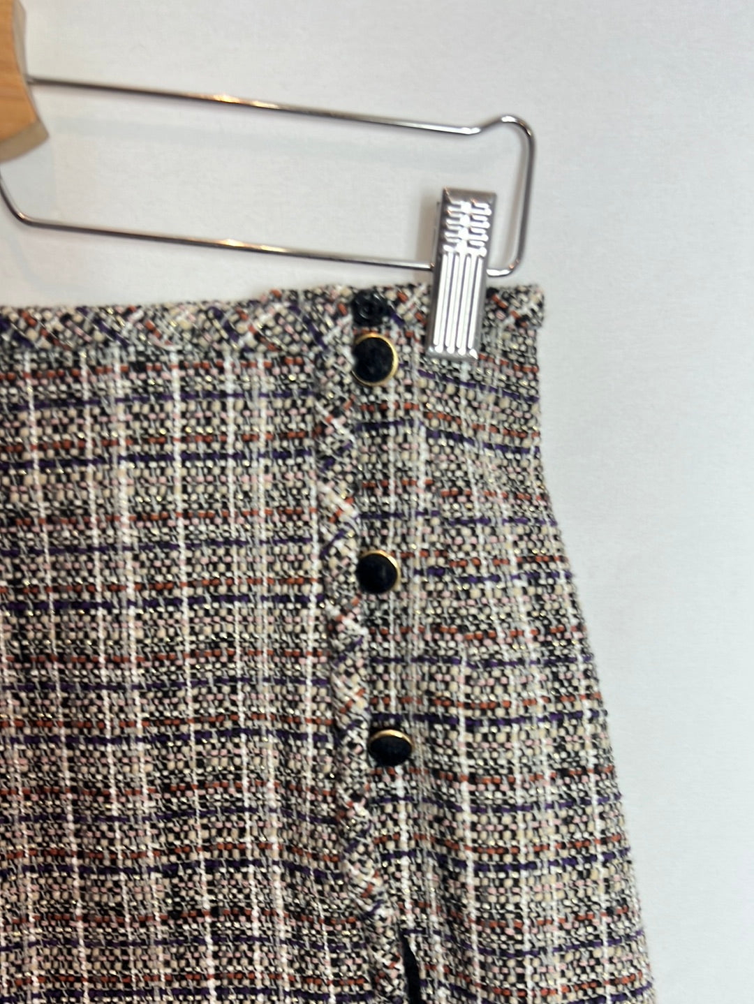 SANDRO . Falda tweed hilos brillo. T 1 (S)