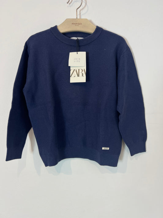 ZARA. Jersey azul oscuro. T 6 años