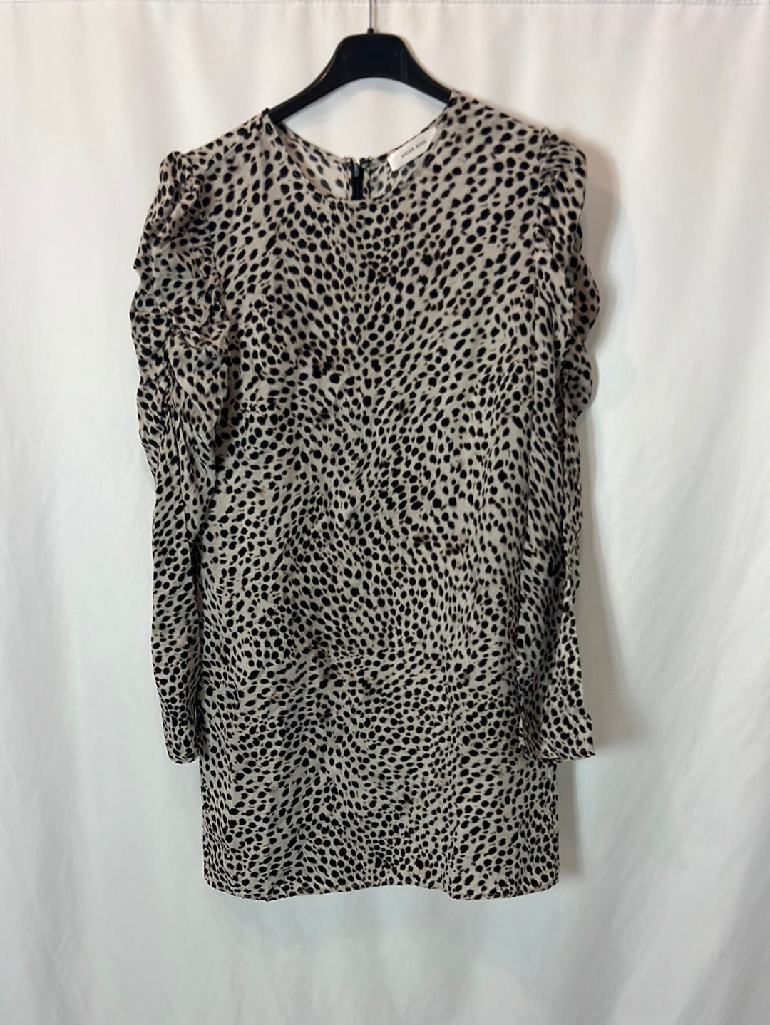 ANINE BING. Vestido corto animal print. T S