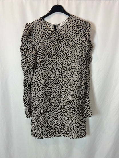 ANINE BING. Vestido corto animal print. T S