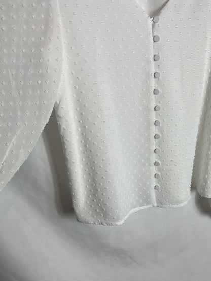 BIMANI. Blusa blanca plumeti. T M