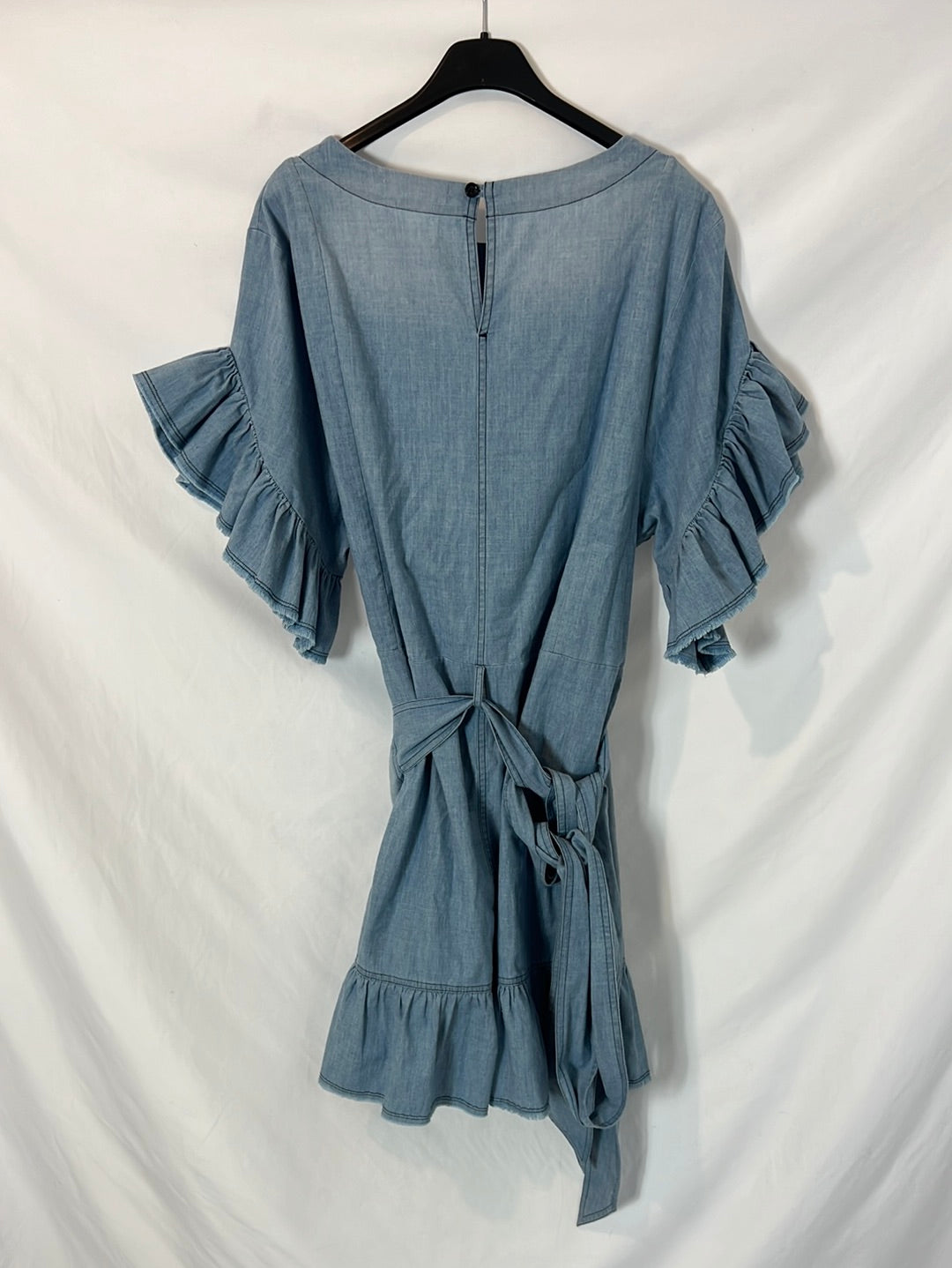 ISABEL MARANT ÉTOILE . Vestido cruzado denim. T 42