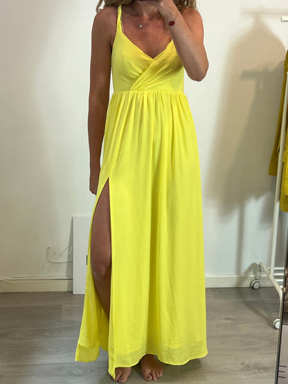 LOLA CASADEMUNT. Vestido amarillo T.36