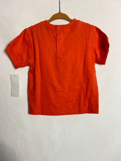 US POLO ASSN. Camiseta naranja logo. T 12 meses