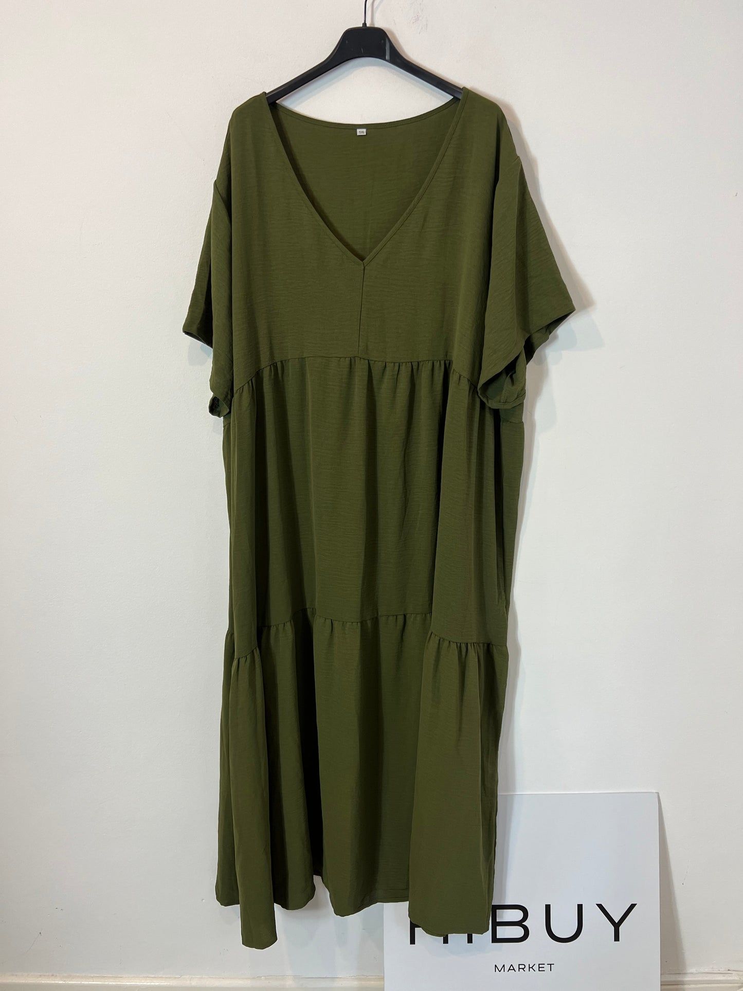 OTRAS. Vestido verde fluido T.5XL