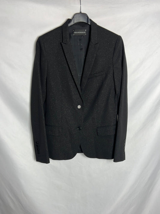 ZADIG&VOLTAIRE . Blazer negras hilos brillo detalle espalda. T S