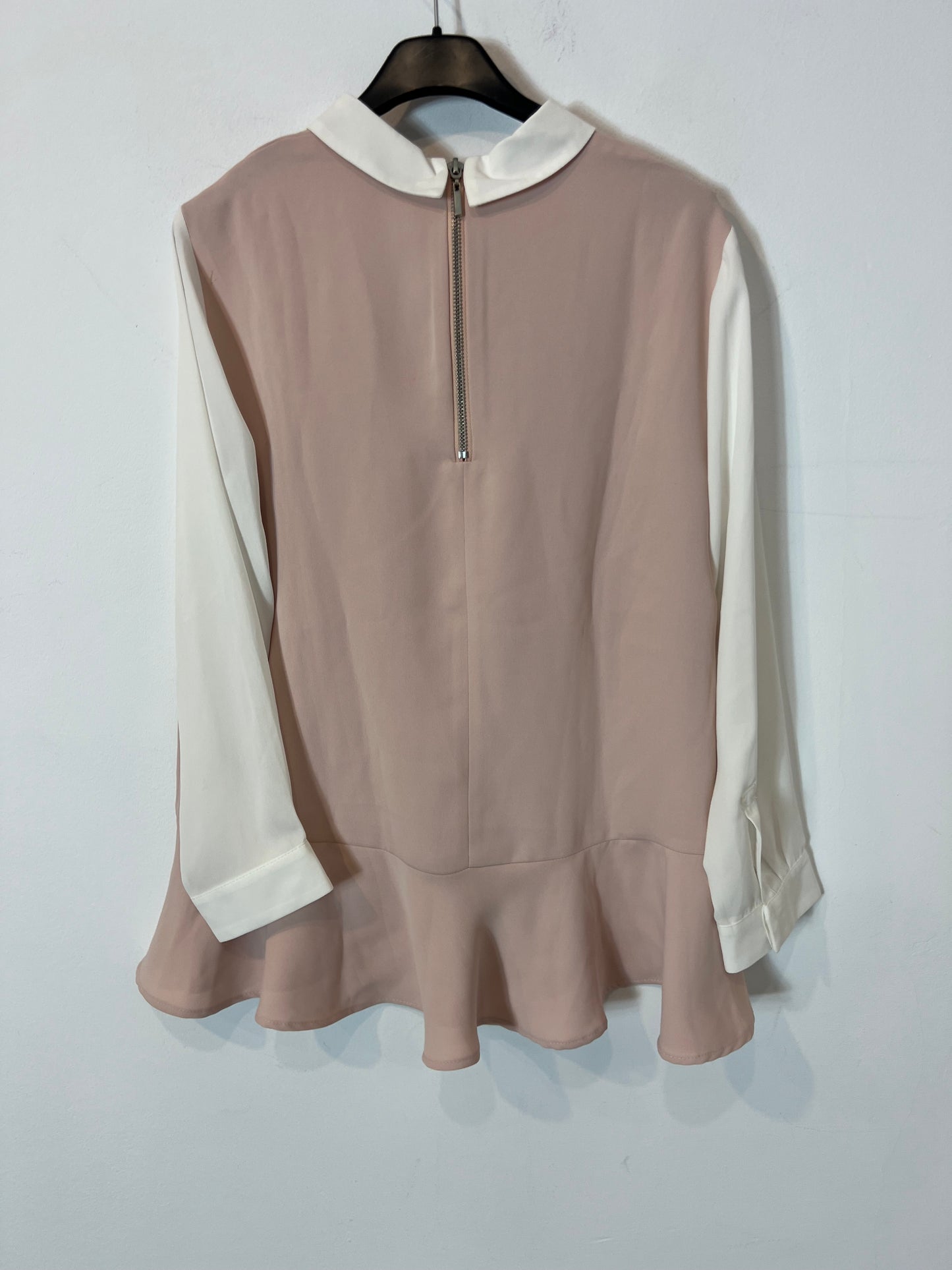 TOPSHOP. Blusa bicolor fluida. T 38