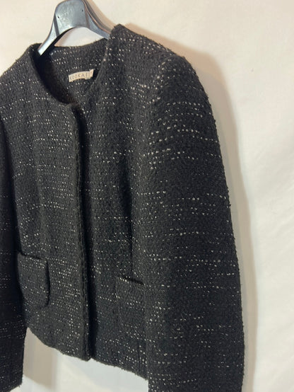 KOOKAI. Chaqueta negra tweed T.38