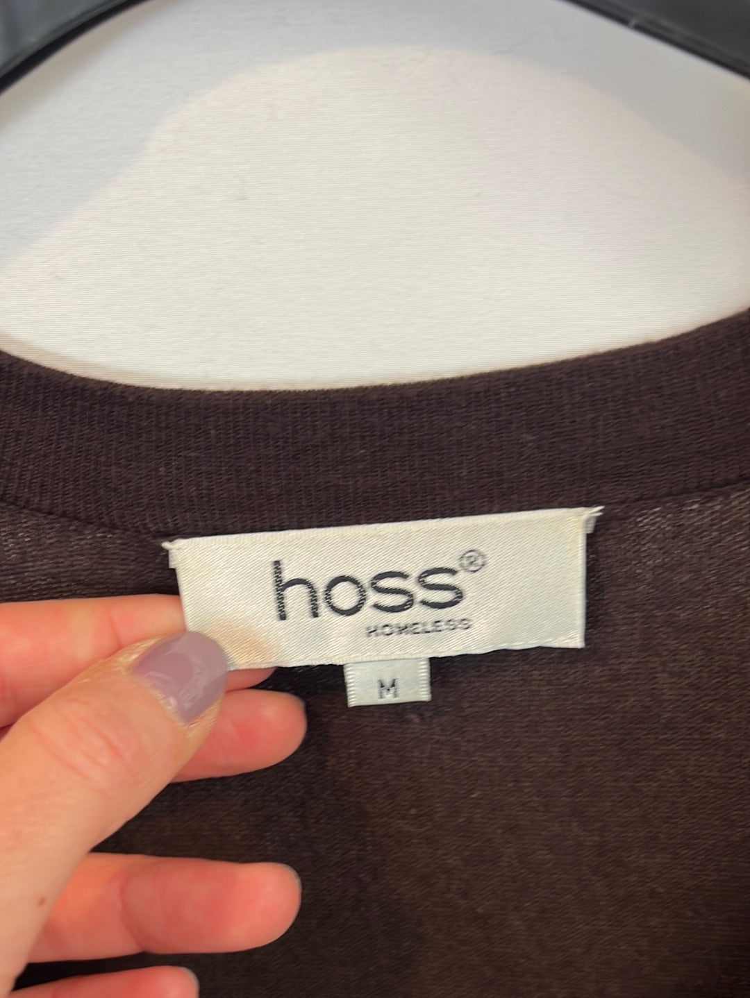 HOSS.  Vestido punto marrón T.m