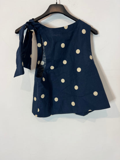 SEZANE. top azul lunares T.34