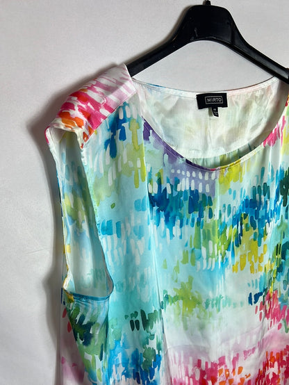 MIRTO. Blusa fluida colores T.48