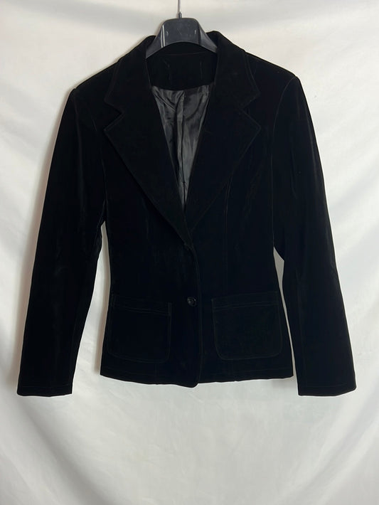 OTRAS. Blazer terciopelo negra. T S