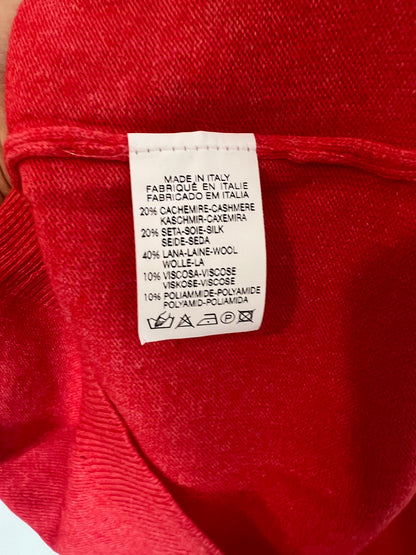 EXCELLENT CASHMERE. Chaqueta abotonada roja cashmere. T S