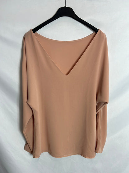 BIMANI. Blusa rosa escote espalda. T S