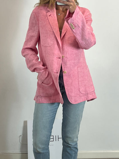 ASPESI. Blazer rosa 100%lino T.l