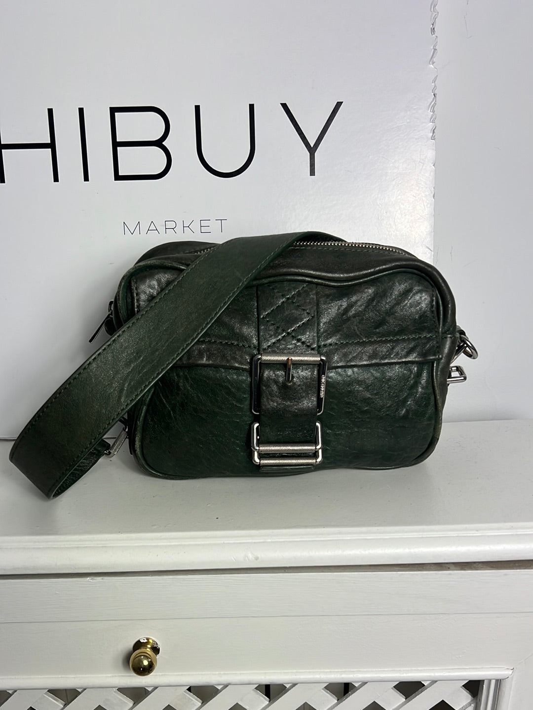 ZADIG&VOLTAIRE. Bolso verde piel asa corta (Tara)