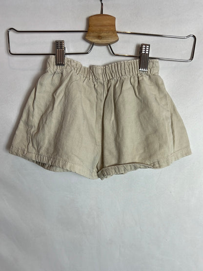 ZARA. Bermuda efecto falda beige. T 12-18 meses