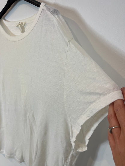 H&M. Camiseta blanca lino T.3XL