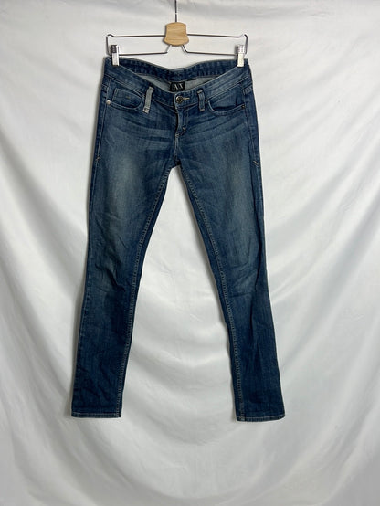 ARMANI EXCHANGE. Denim recto cintura baja. T38