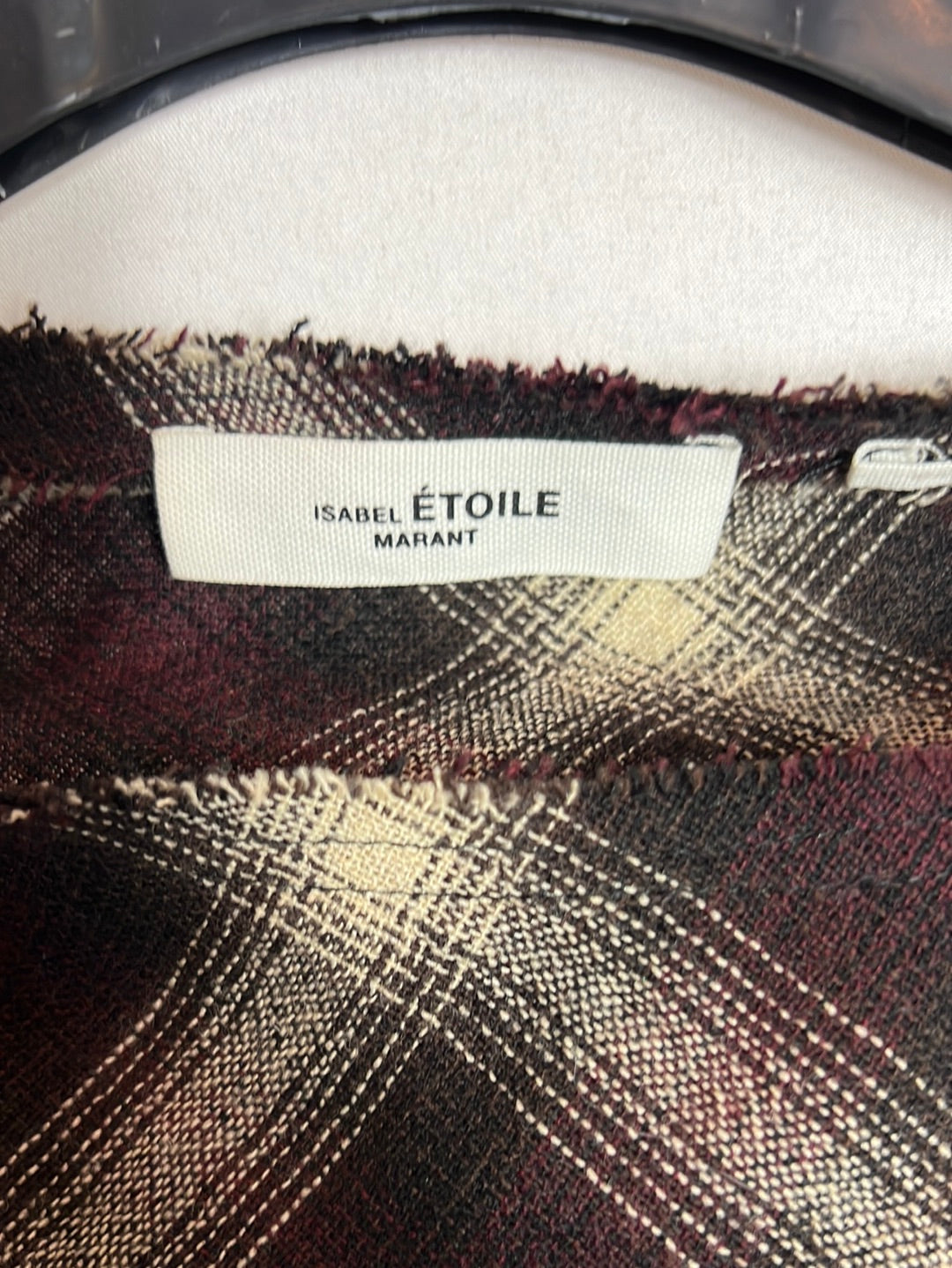 ISABEL MARANT ETOILE. Top cuadros fruncidos lana. T 36