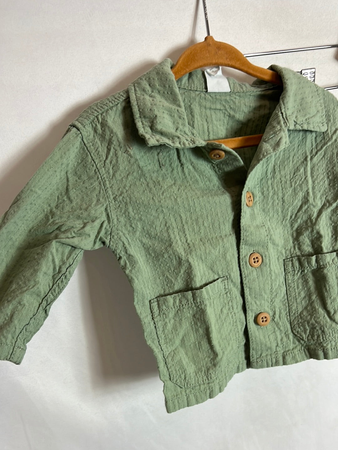 H&M. Conjunto bebé niño textura verde. T 4-6 meses