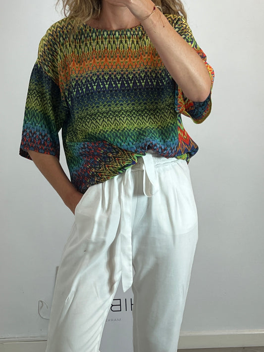 MISSONI. Top fluido estampado. T M/L