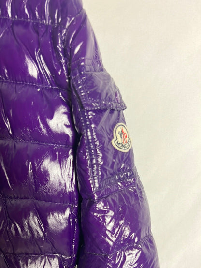 MONCLER. Plumas morado brillo. T S