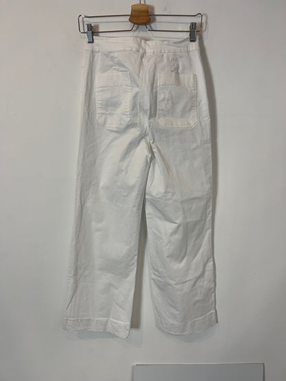 ZUA. Pantalón culotte blanco botones T.m