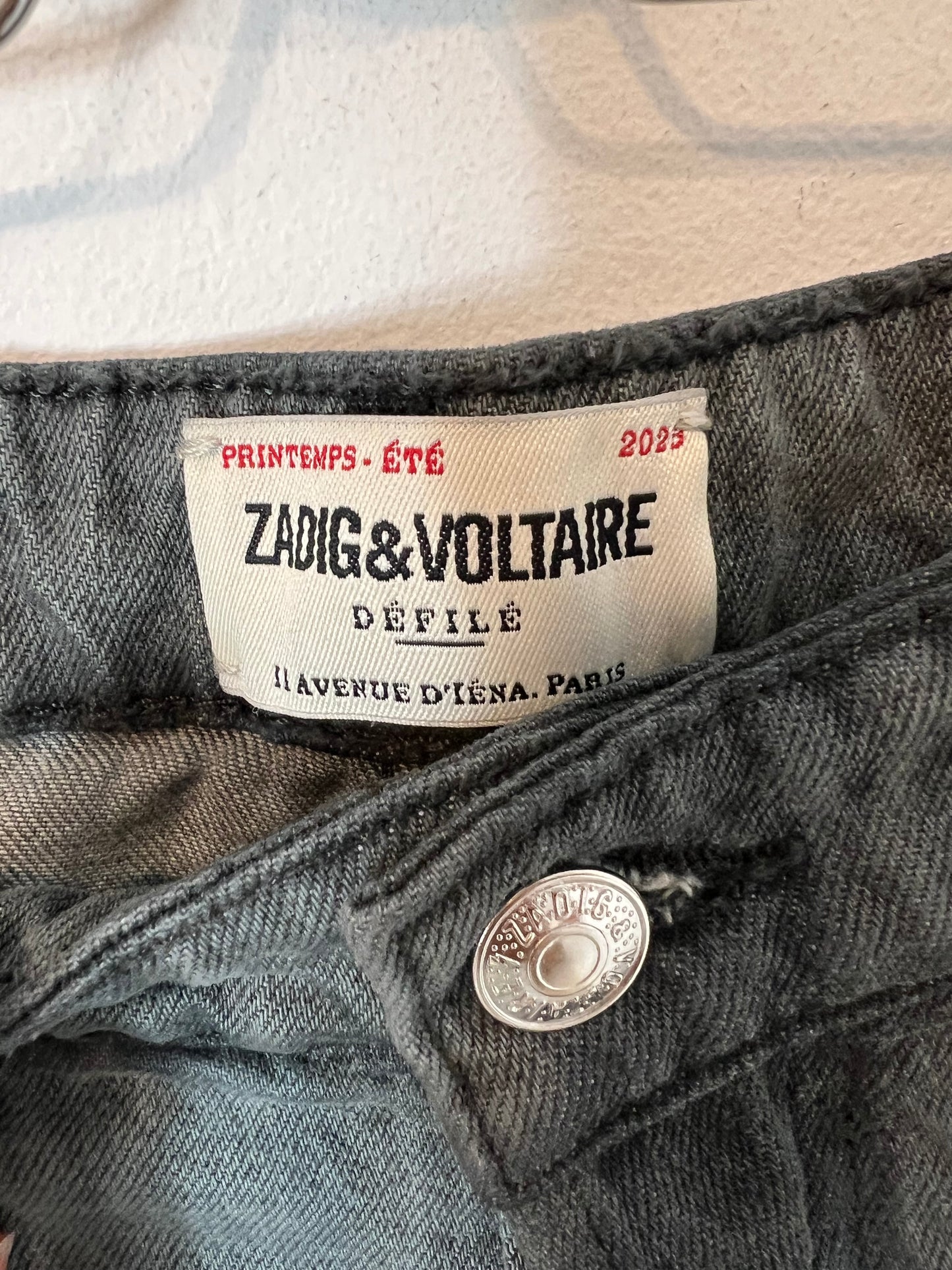 ZADIG&VOLTAIRE. Denim gris para ancha Tu(36)