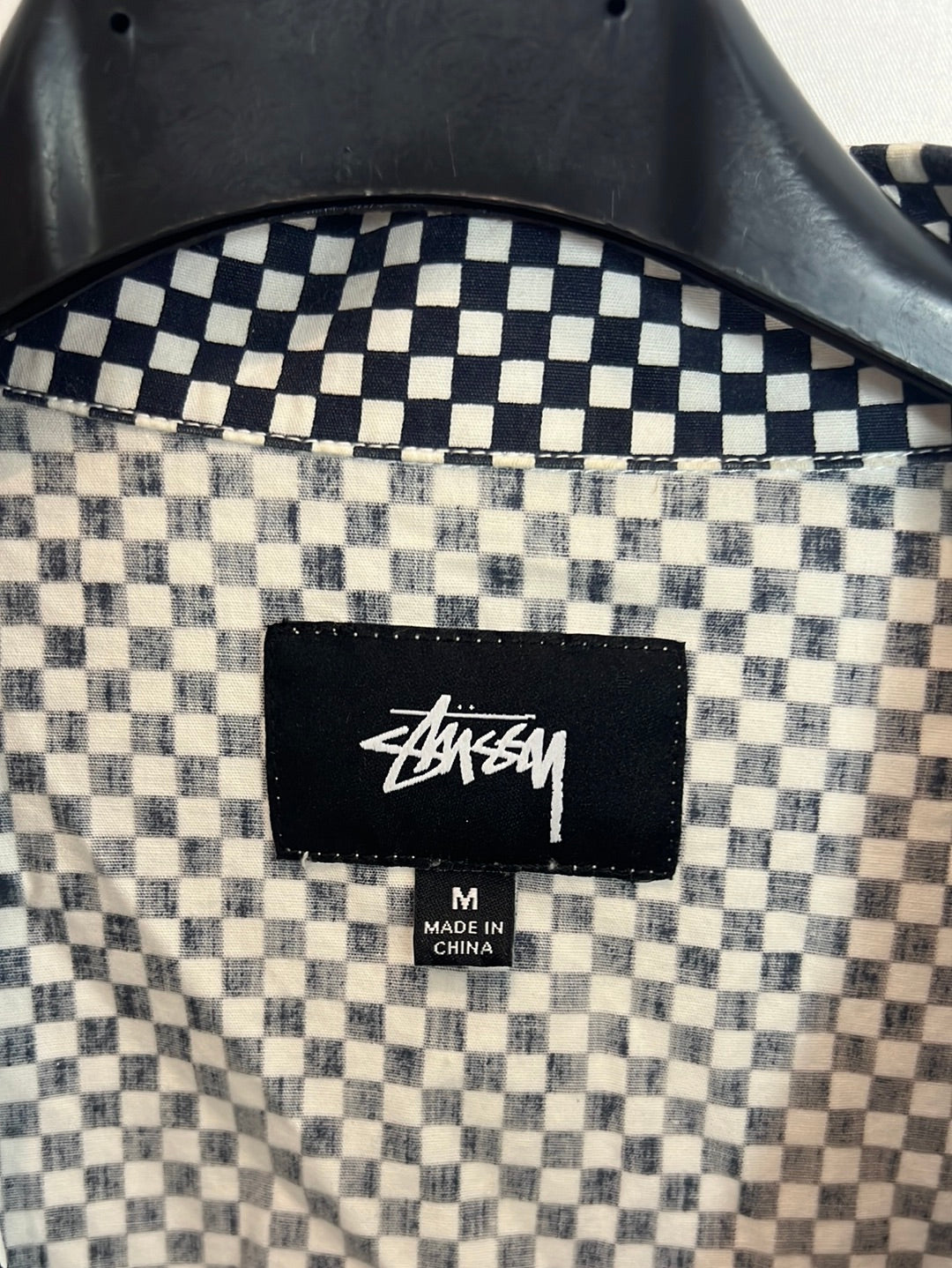 STÜSSY. Chaqueta cuadros mini azules y blancos. T M