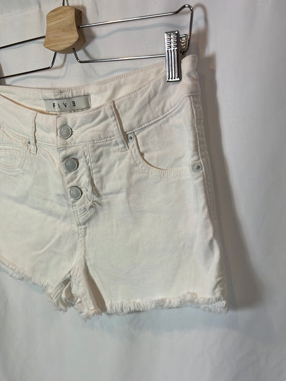 FIVE. Denim short blanco abotonado. T 27 (38)