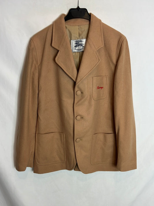 BURBERRY. Blazer lana beige bolsillos. T 40