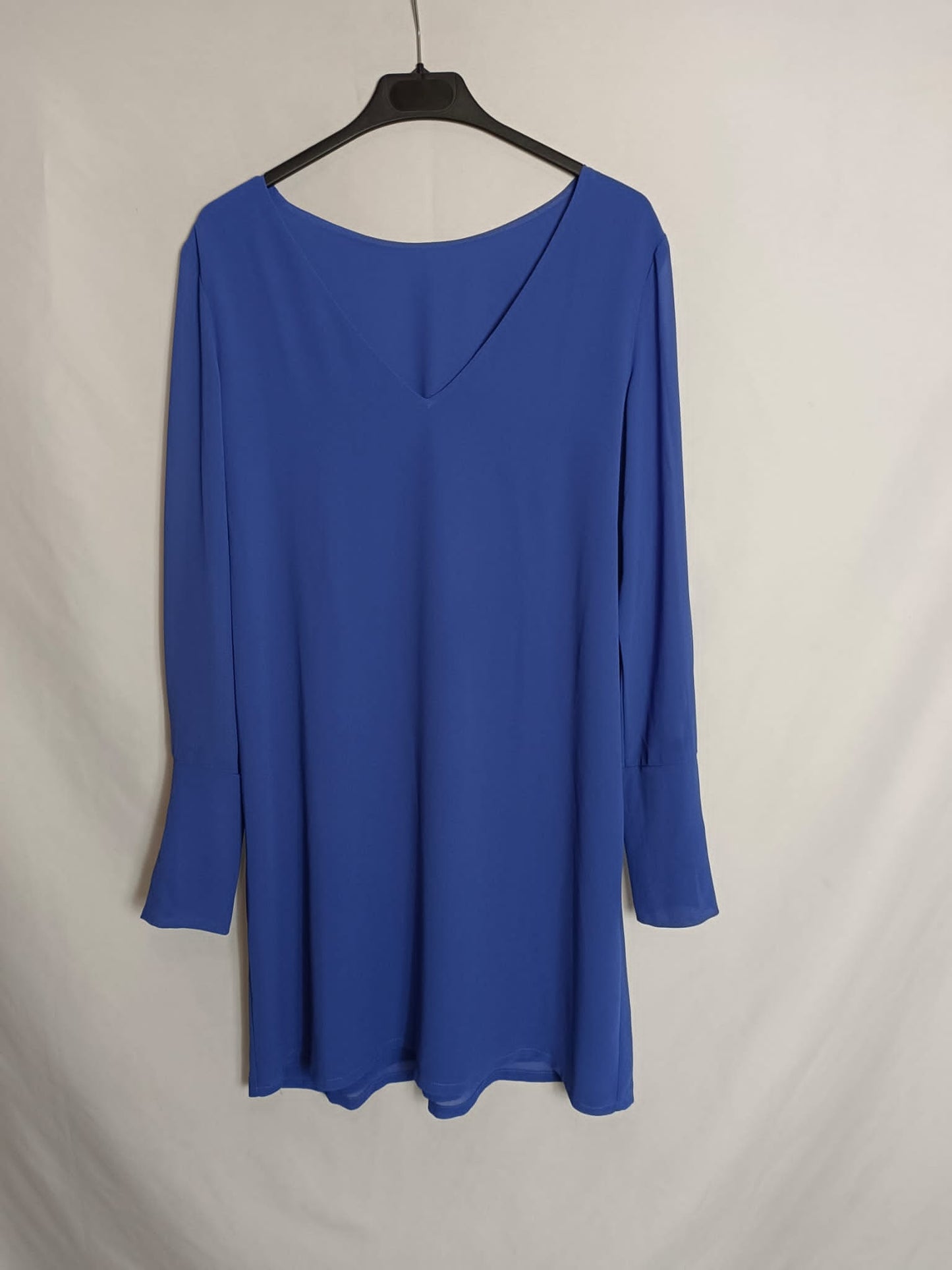 BIMANI. Vestido corto azul fluido T.m