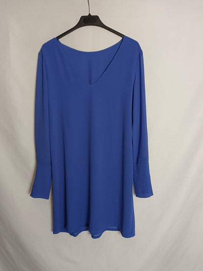 BIMANI. Vestido corto azul fluido T.m