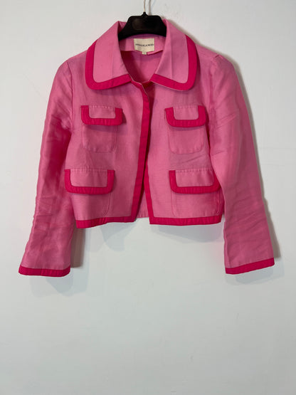 MARIA DE LA ORDEN. Chaqueta corta rosa T.s