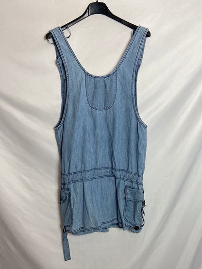 PULL & BEAR. Vestido denim bolsillos T.S