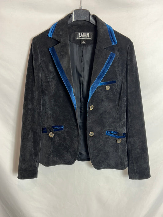 OTRAS. Blazer pana detalle terciopelo . T M