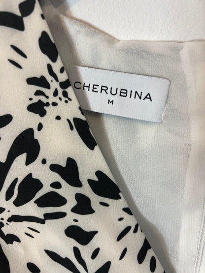 CHERUBINA. Vestido largo estampado fruncidos. T M