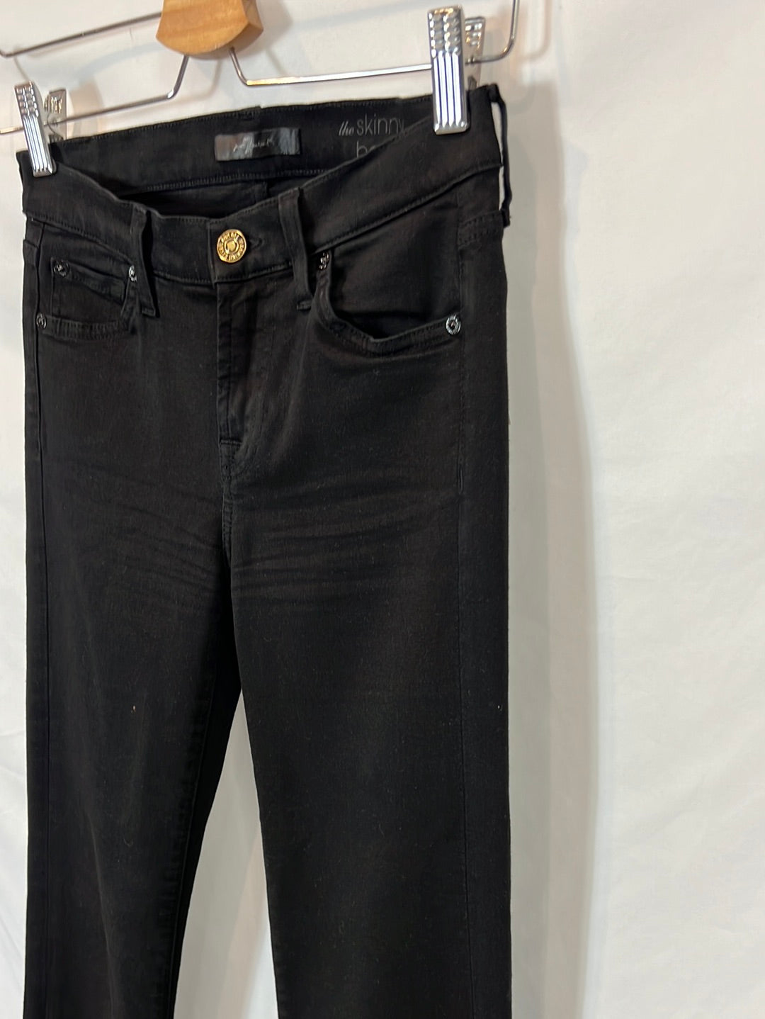 7 FOR ALL MANKIND. Denim negro campana. T 36