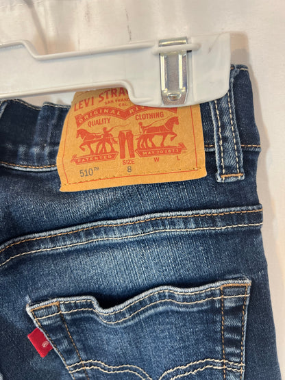 LEVI´S. Denim pitillo elástico oscuro. T 8 años