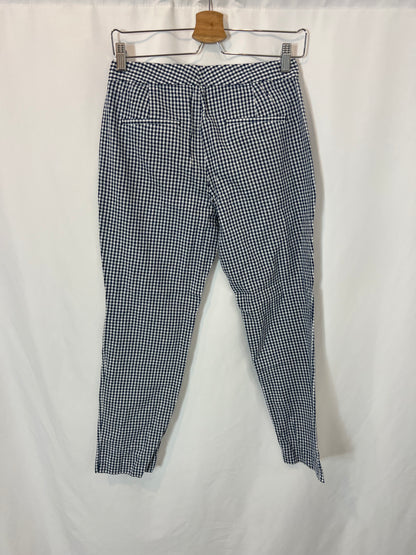 ZARA. Pantalón cuadros vichy textura. T 34