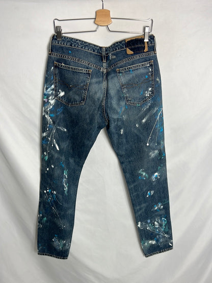 POLO RALPH LAUREN. Denim efecto desgasta o pintura. T 28(38)