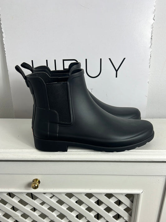 HUNTER. Botines lluvia negros. T 40/41