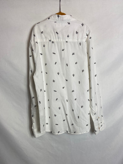 ZARA. Camisa blanca cactus T. 10 años