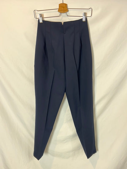 ZARA. Pantalón azul pinzas. T S