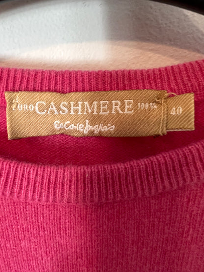 EL CORTE INGLÉS. Jersey fucsia cashmere. T 40 ( S/M)