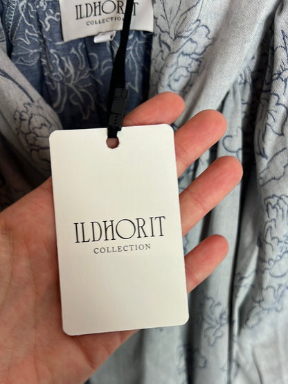 ILDHORIT. Blusa azul claro lazada. T XS