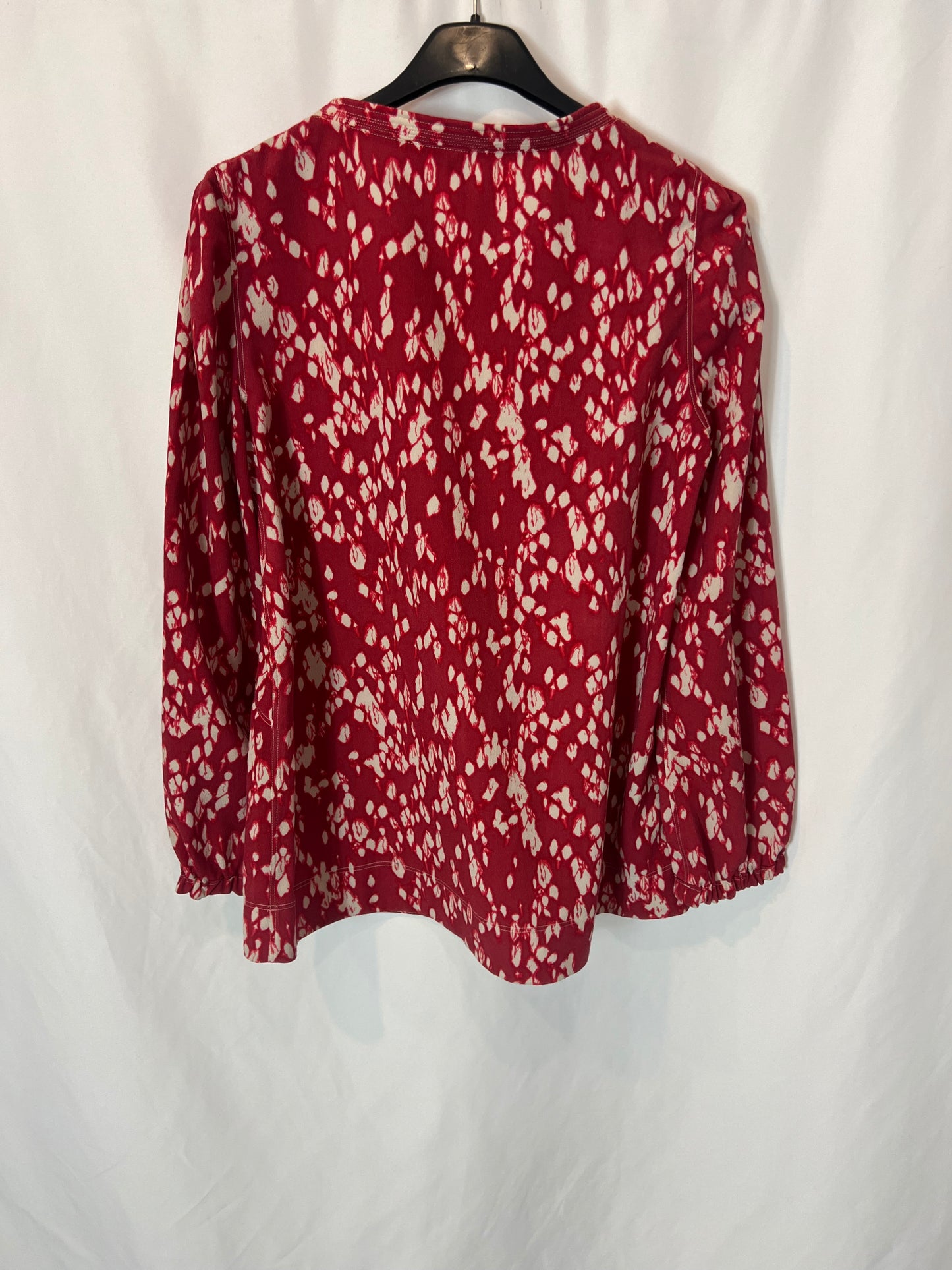 IRO. Blusa roja estampada T.0(xs)