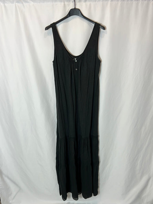 VELVET. Vestido largo gris azulado. T M