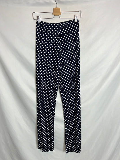 SFERA. Pantalón azul lunares  T S